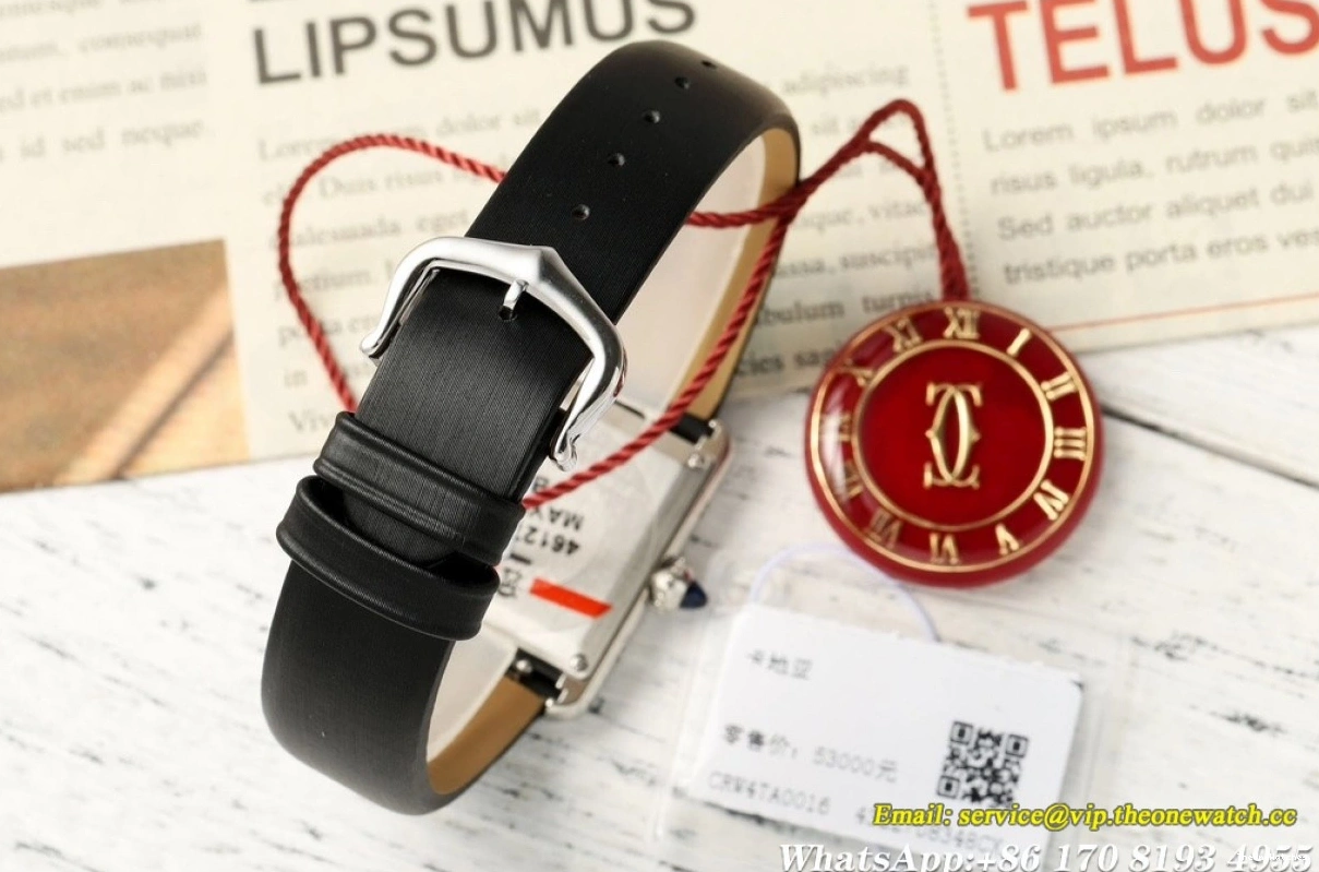 SA Tank SS Dial AF Must - Quartz Cartier 22mm Dia White 0214